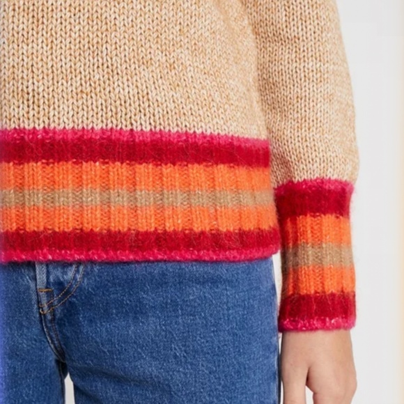 Gap Sweater Women SM Cozy Soft Wool Alpaca Nylon Cotton Camel Pink Pullover NEW - Picture 2 of 9